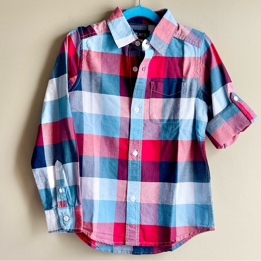Children’s Place Multicolor Plaid Button Down Shirt